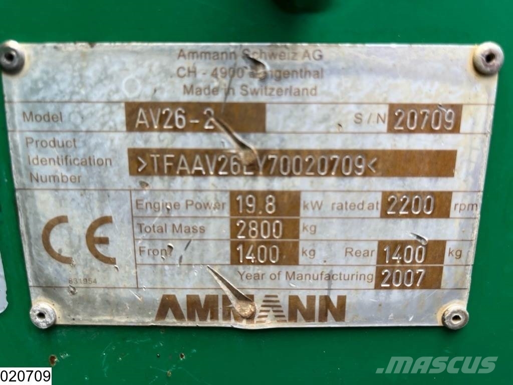 Ammann AV26-2 2410H, Yanmar, 20 KW Other rollers