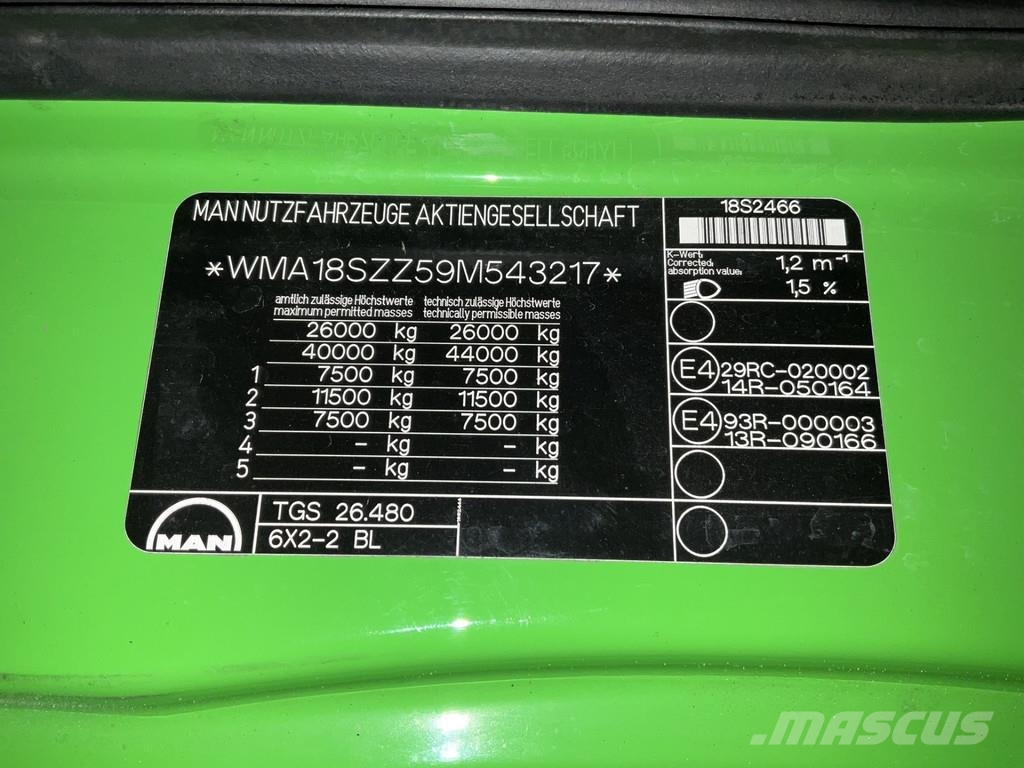 MAN TGS 26.480 Meiller 20 Ton haakarmsysteem Hook lift trucks