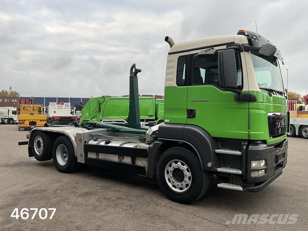 MAN TGS 26.480 Meiller 20 Ton haakarmsysteem Treileri ar āķi