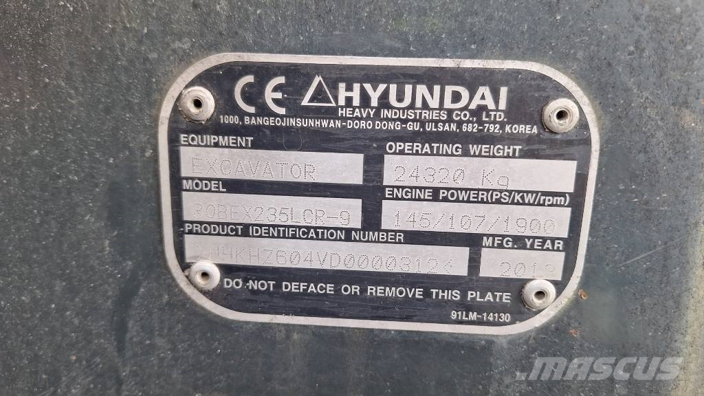 Hyundai 235 LCR-9 Гусеничные экскаваторы