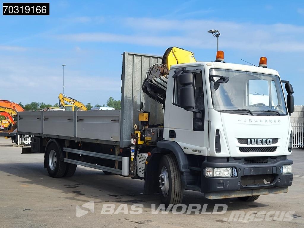 Iveco Eurocargo 160E220 4X2 HYVA V911 3S Crane Kran 750c Flatbed kamyonlar
