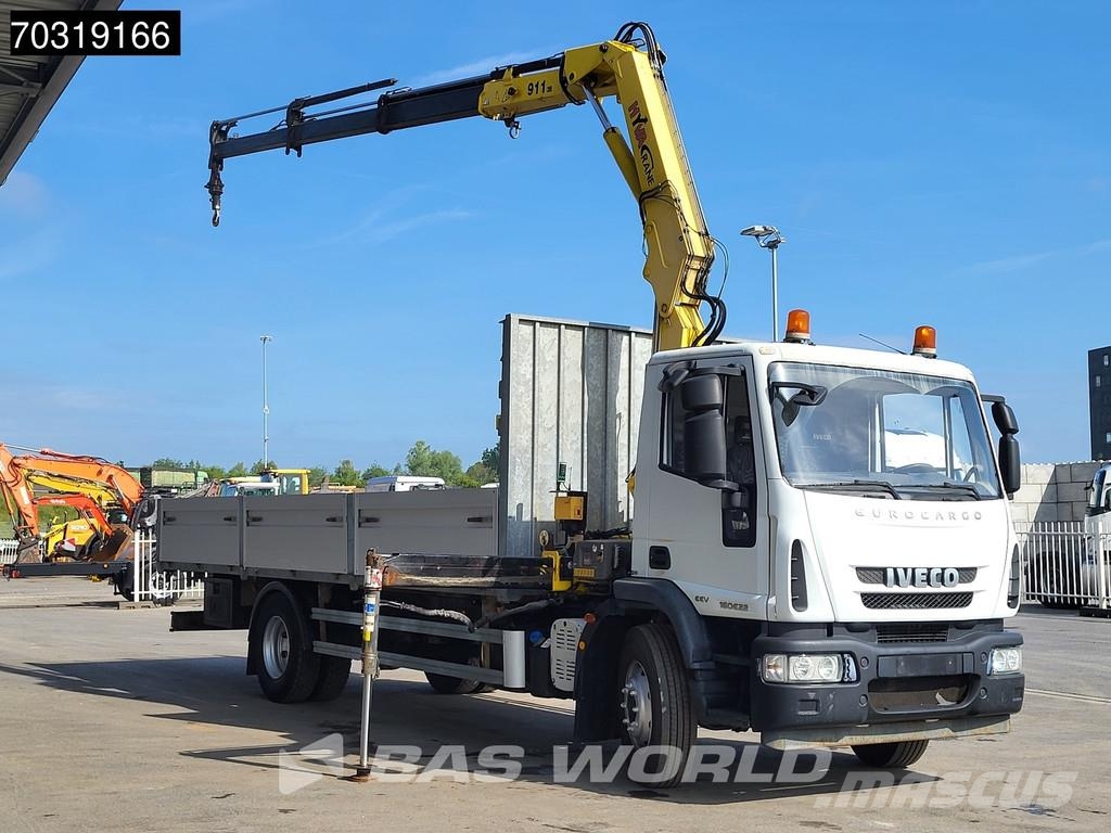 Iveco Eurocargo 160E220 4X2 HYVA V911 3S Crane Kran 750c Flatbed kamyonlar