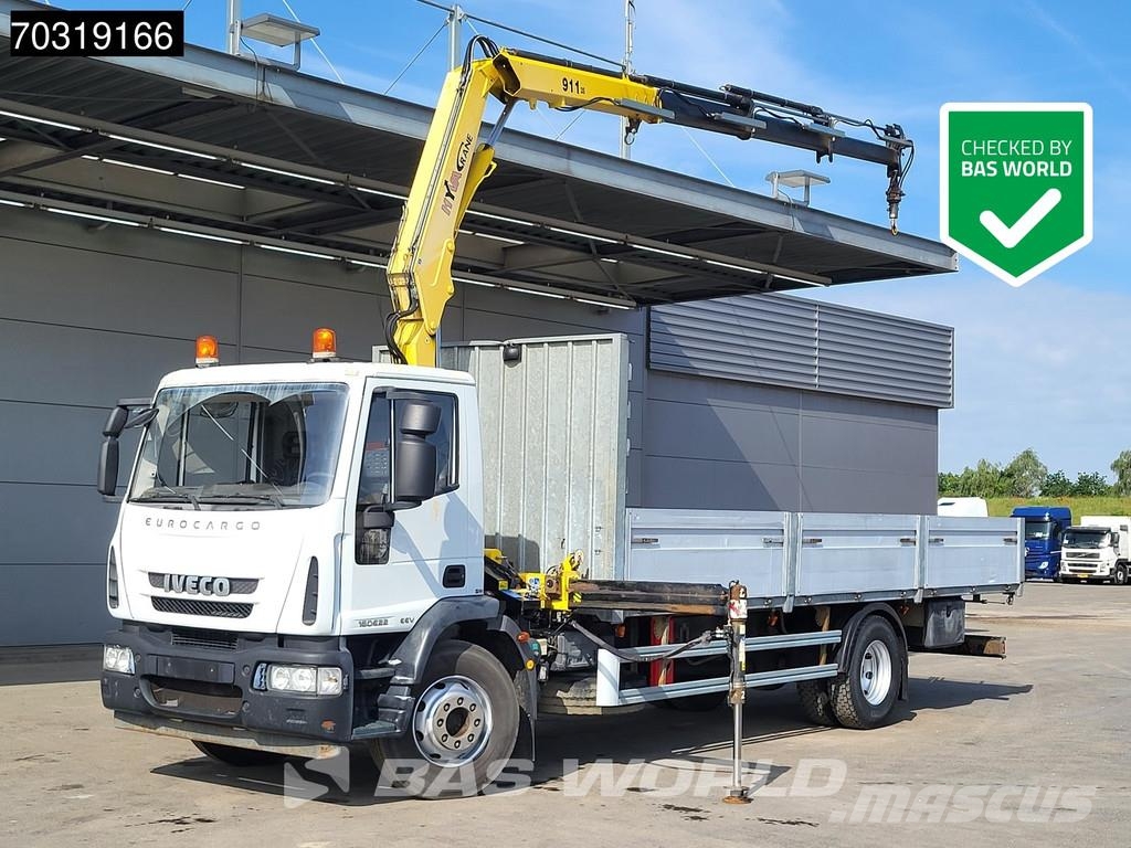Iveco Eurocargo 160E220 4X2 HYVA V911 3S Crane Kran 750c Flatbed kamyonlar