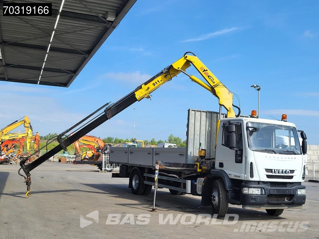 Iveco Eurocargo 160E220 4X2 HYVA V911 3S Crane Kran 750c Flatbed kamyonlar