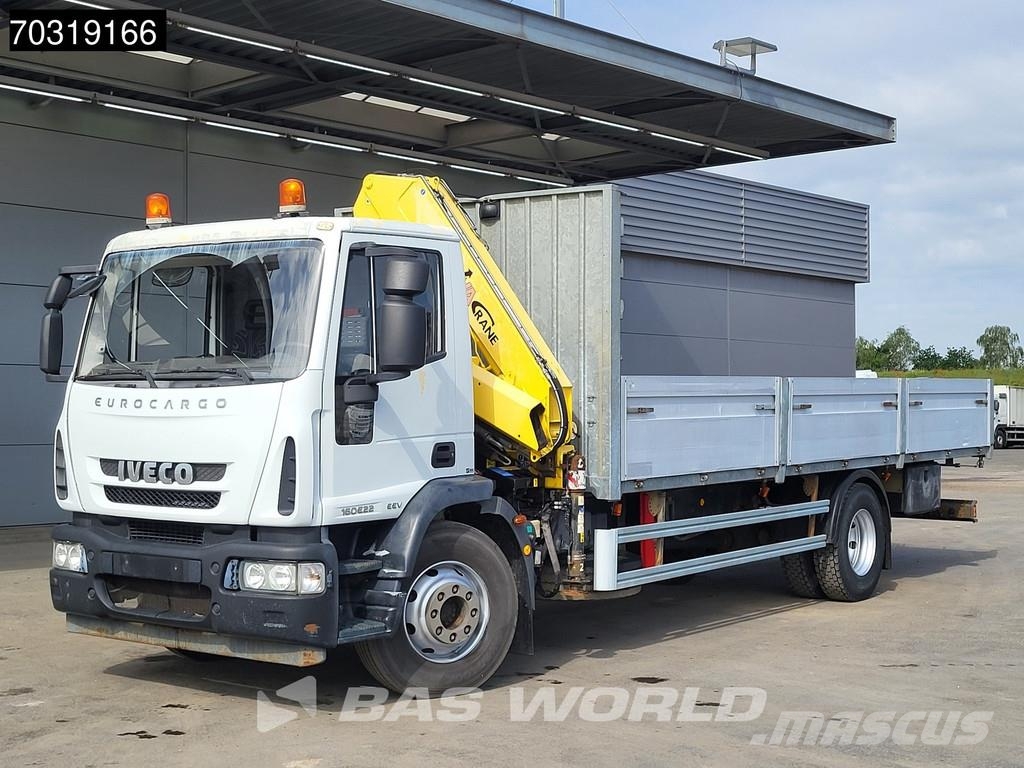 Iveco Eurocargo 160E220 4X2 HYVA V911 3S Crane Kran 750c Φορτηγά Kαρότσα με ανοιγόμενα πλαϊνά