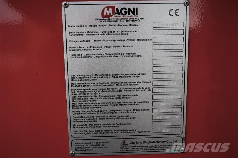 Magni ES1418RT Electric, 14.3m Working Height, 363 kg Ca Schaarhoogwerkers
