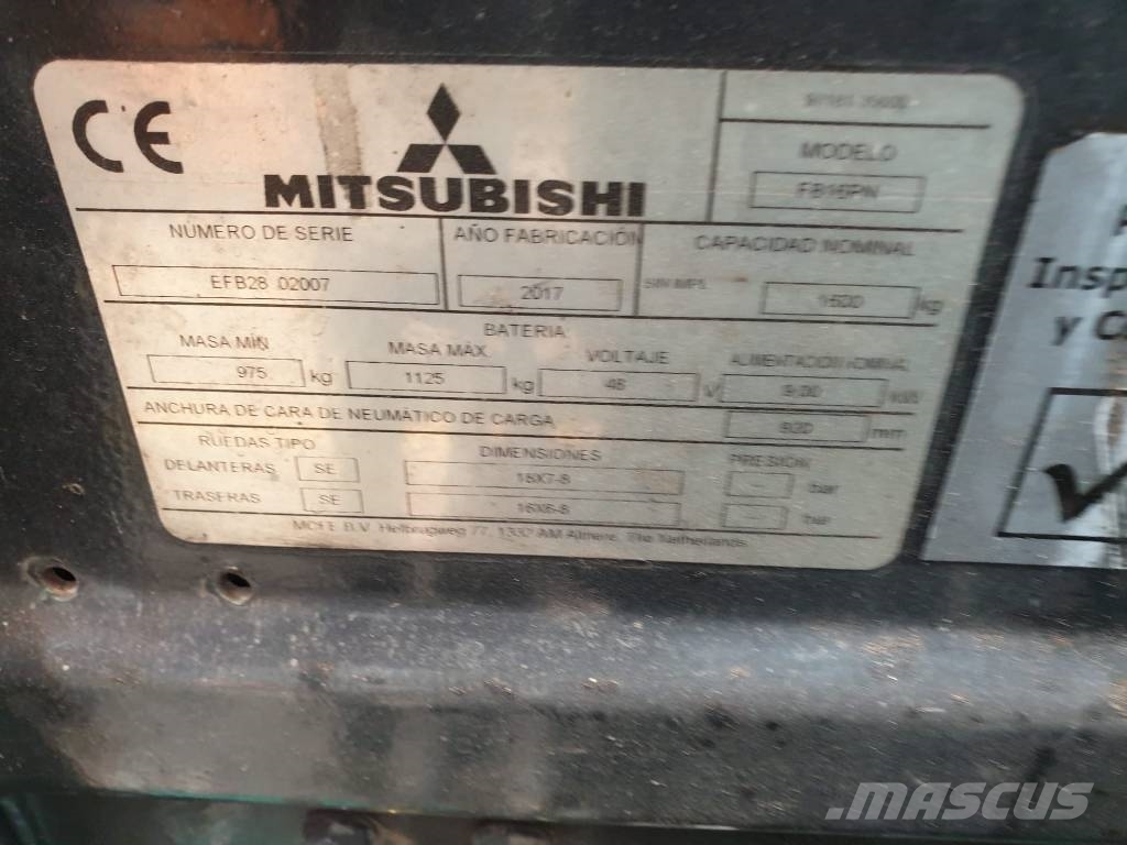 Mitsubishi FB16PNT Električni viličarji