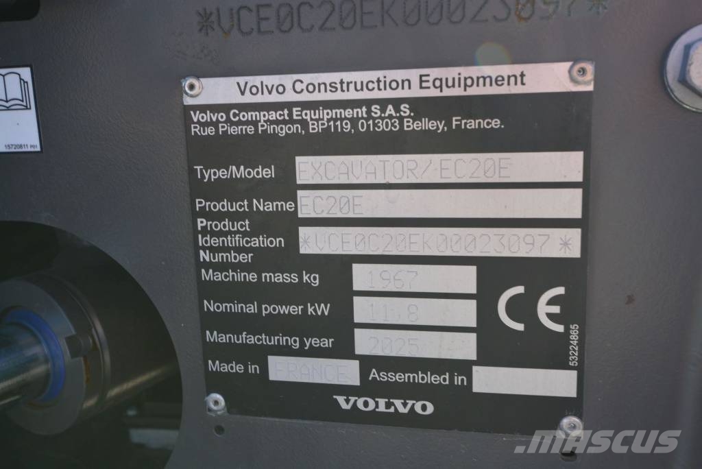 Volvo EC 20 E Мини екскаватори < 7 т