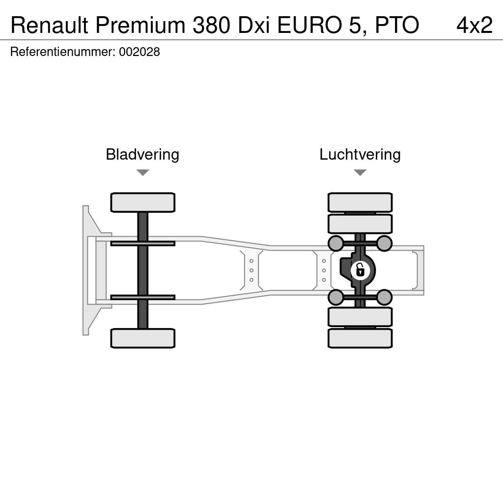 Renault Premium 380 Dxi EURO 5, PTO Naudoti vilkikai