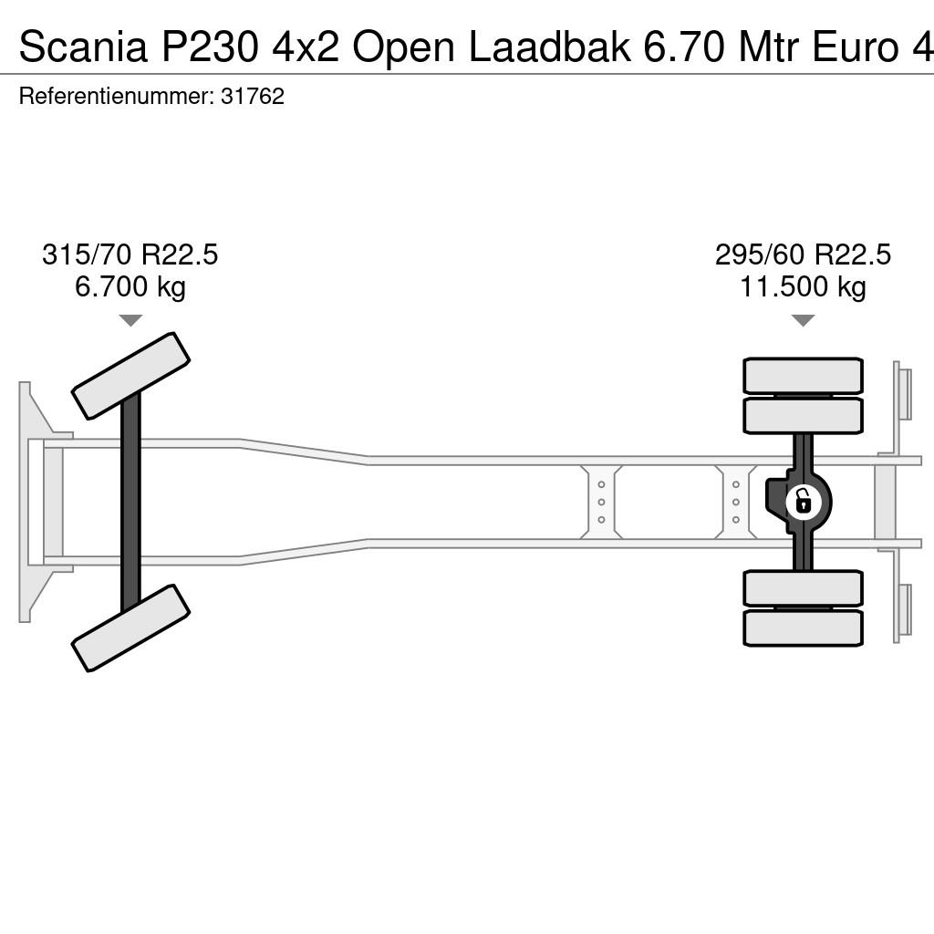 Scania P230 4x2 Open Laadbak 6.70 Mtr Euro 4 Camion plateau