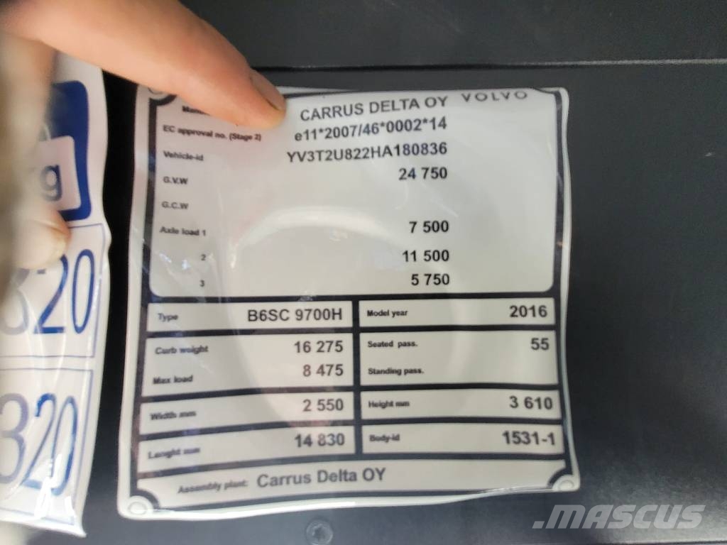 Volvo B11R 9700H EURO6 المركبة