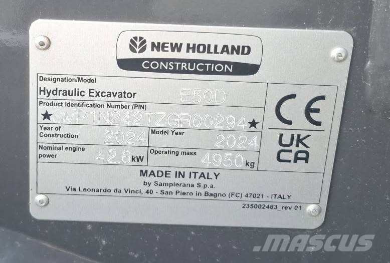 New Holland E50D Minikaivukoneet < 7t