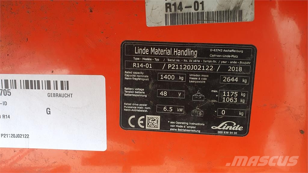 Linde R14 Carrello retrattile