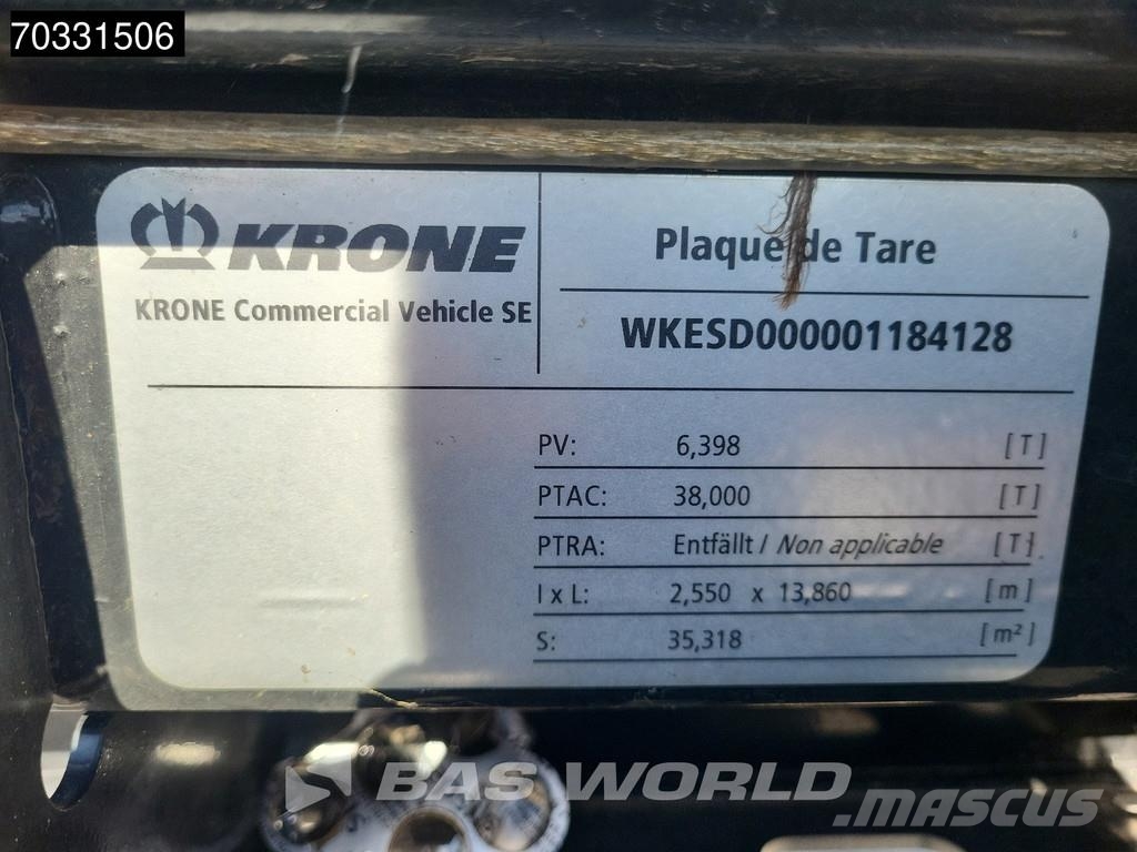 Krone SD Lift Axle MOT 11/26 نصف مقطورات بباب جانبي