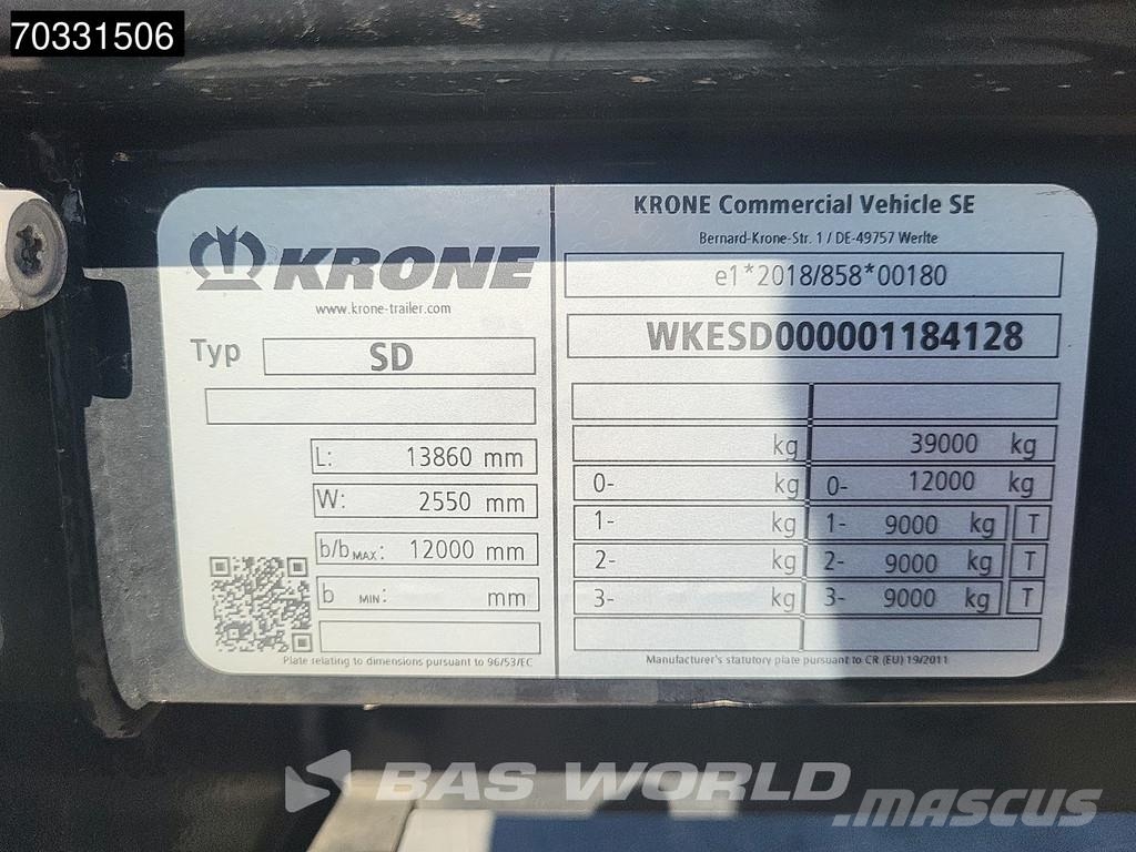 Krone SD Lift Axle MOT 11/26 نصف مقطورات بباب جانبي