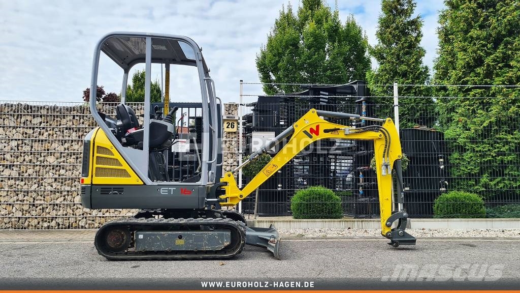 Wacker Neuson Minibagger ET16, Schnellwechsler MS01, Schutzdach Miniekskavaatorid < 7 t