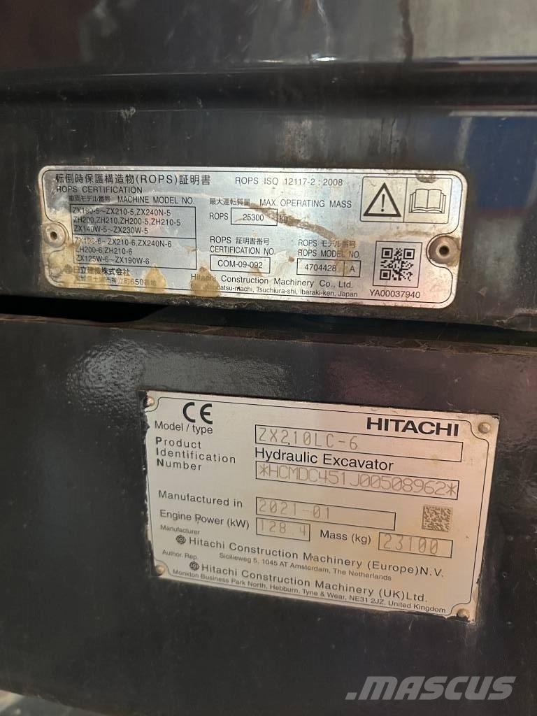 Hitachi ZX 210 LC-6 - Crawler excavators for rent, Year of