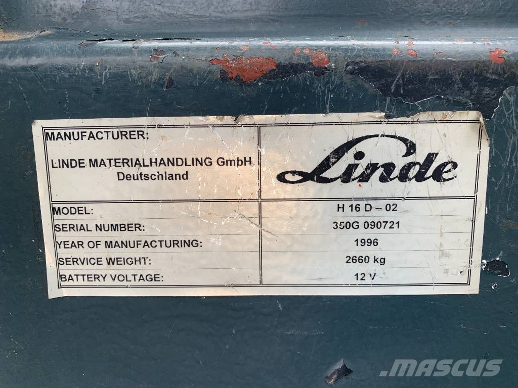 Linde H16D /350/ V-3783 OB Дизельные погрузчики