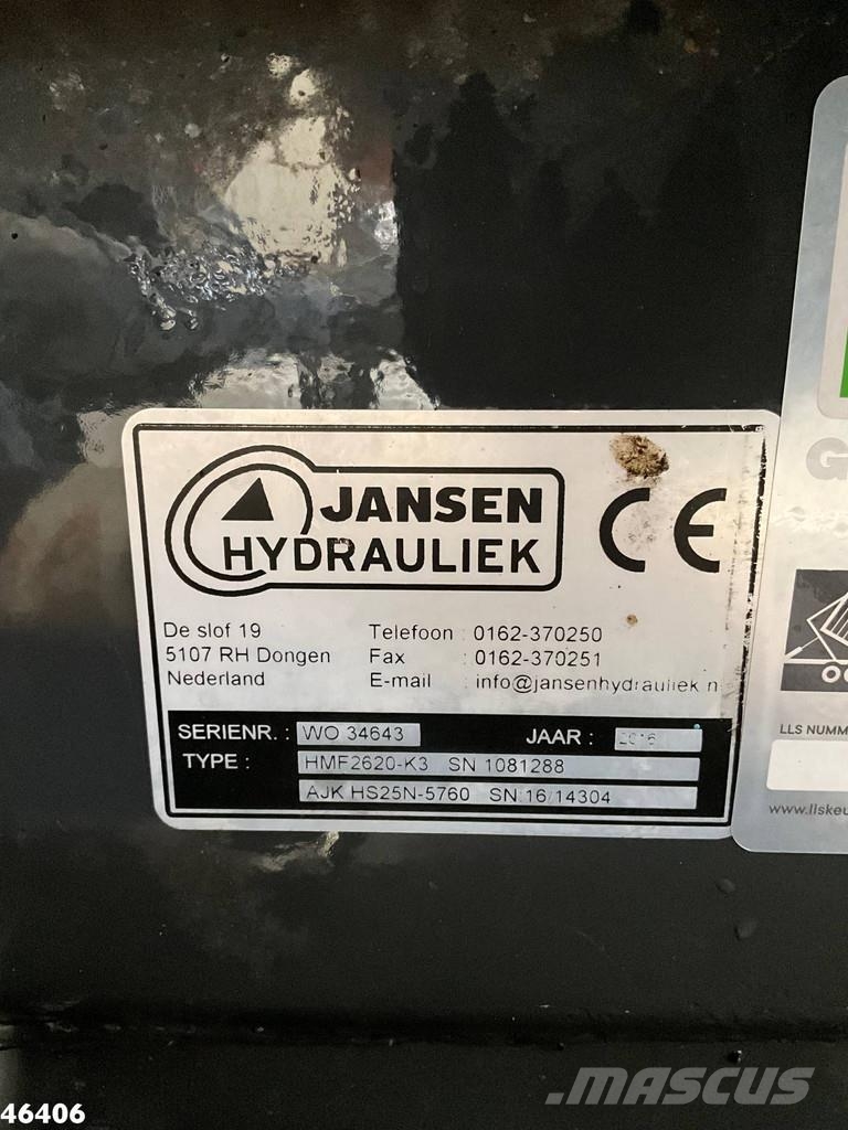 DAF FAQ CF 400 8x2 Euro 6 HMF 26 Tonmeter laadkraan Ju 工程吊钩车
