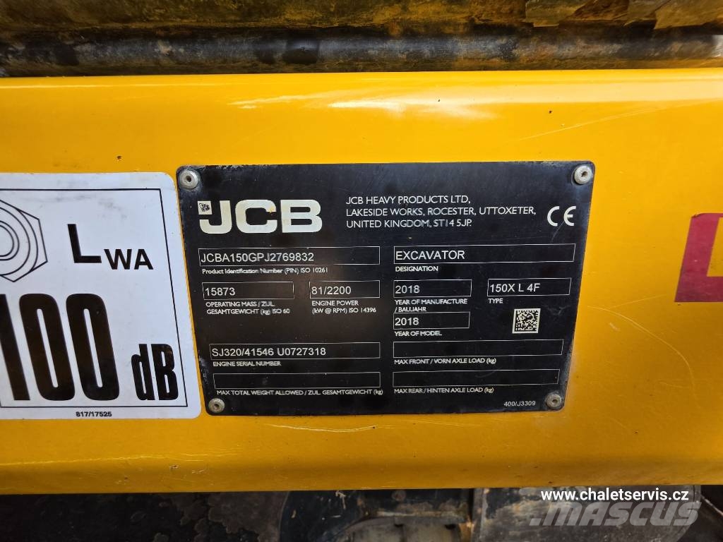 JCB 150X HD Rupsgraafmachines