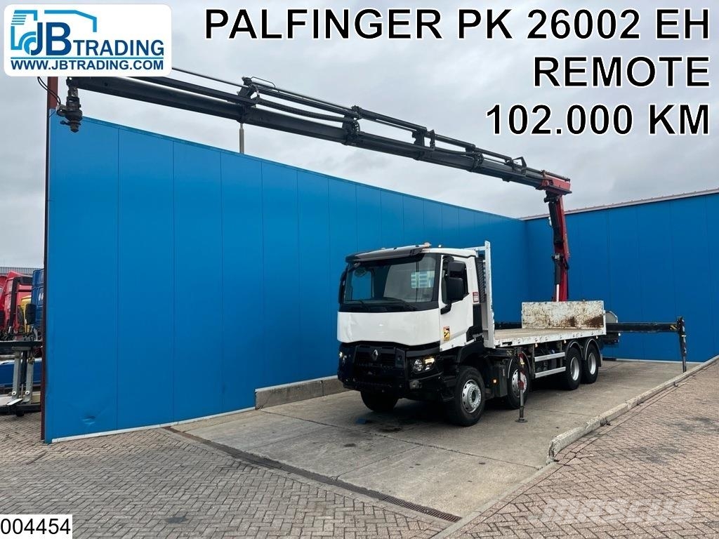 Renault C 430 EURO 6, 8x4, Palfinger, Remote Platformas/izkraušana no sāniem