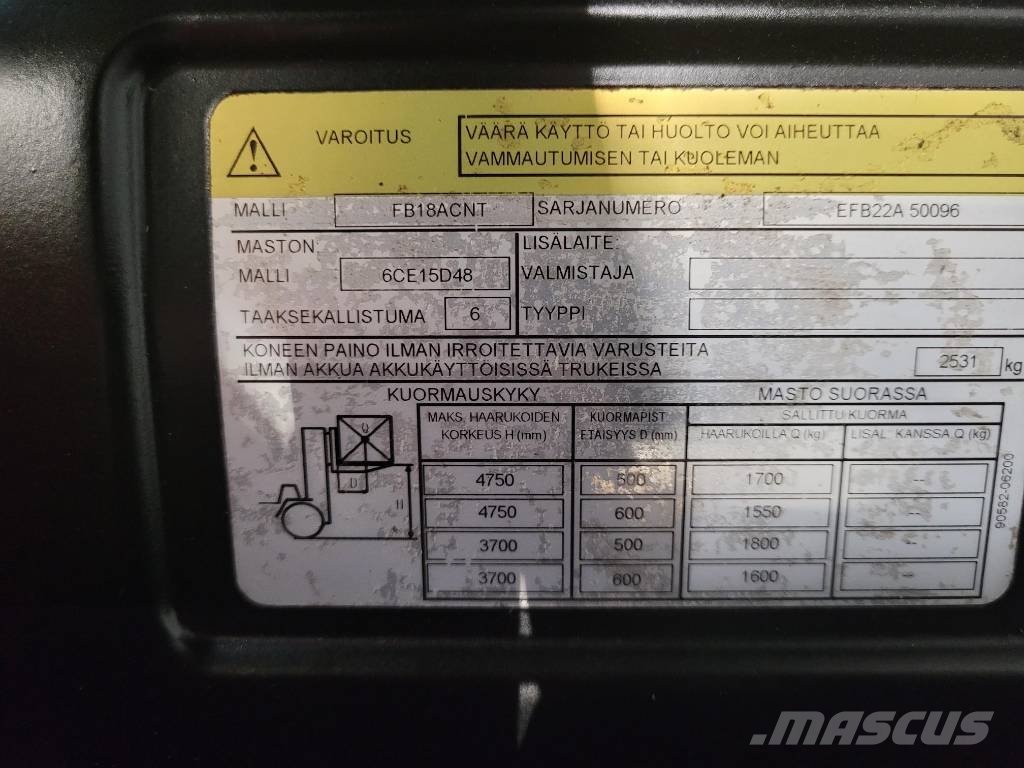 Mitsubishi FB 18 ACNT Carrelli elevatori elettrici