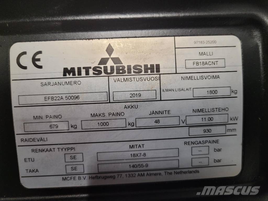 Mitsubishi FB 18 ACNT Carrelli elevatori elettrici