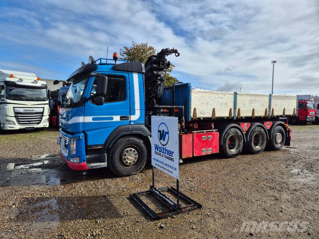 Volvo FM 500 8x4/4 // HIAB 244 EP-5 HIPRO // 3 way tip 크레인 트럭