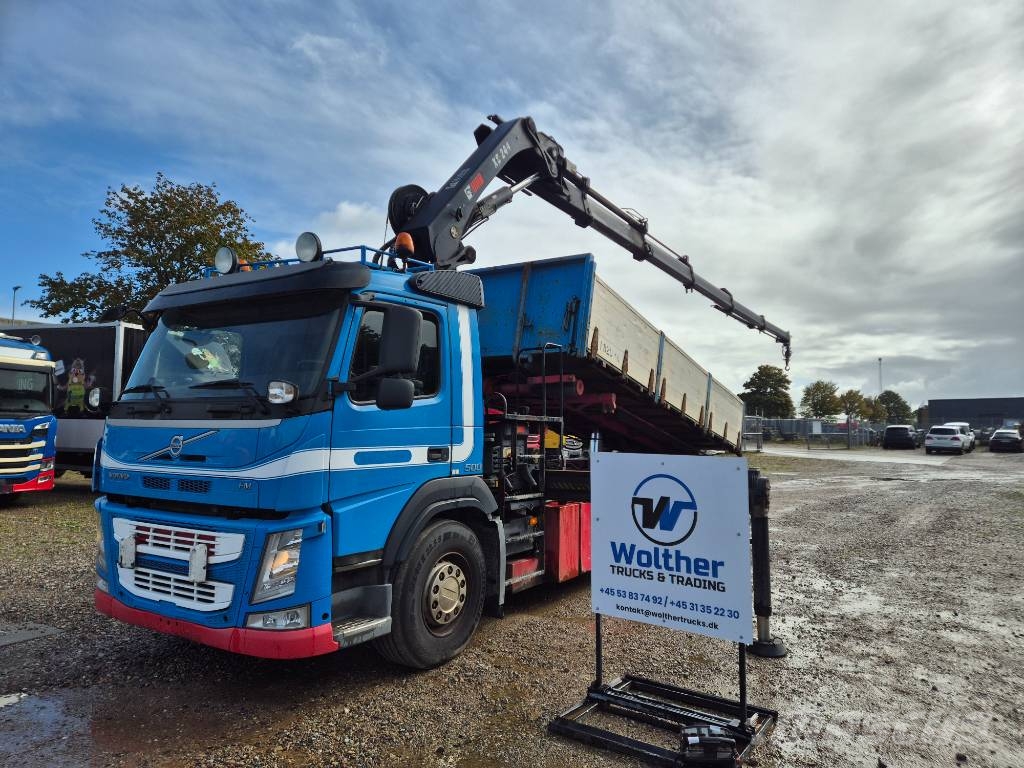 Volvo FM 500 8x4/4 // HIAB 244 EP-5 HIPRO // 3 way tip 크레인 트럭