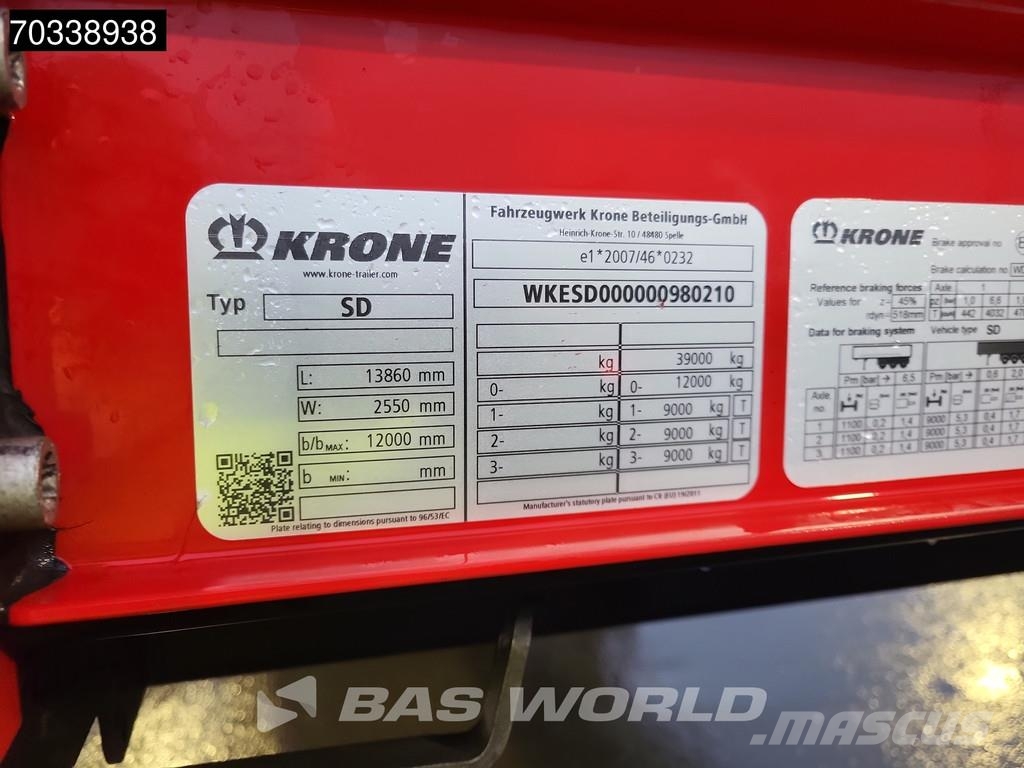 Krone SD Lift Axle MOT 08/27 Semi-reboques com cortinas laterais