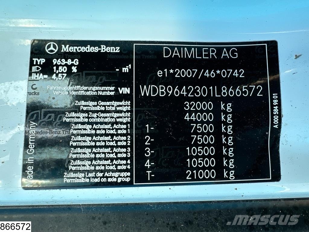 Mercedes-Benz Arocs 3245 8x4, Euro 6, steel suspension, PTO Camion benne