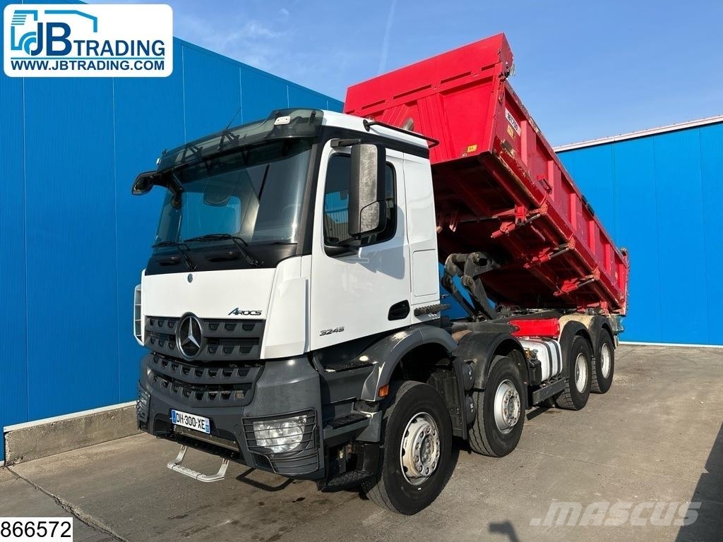 Mercedes-Benz Arocs 3245 8x4, Euro 6, steel suspension, PTO Camion benne