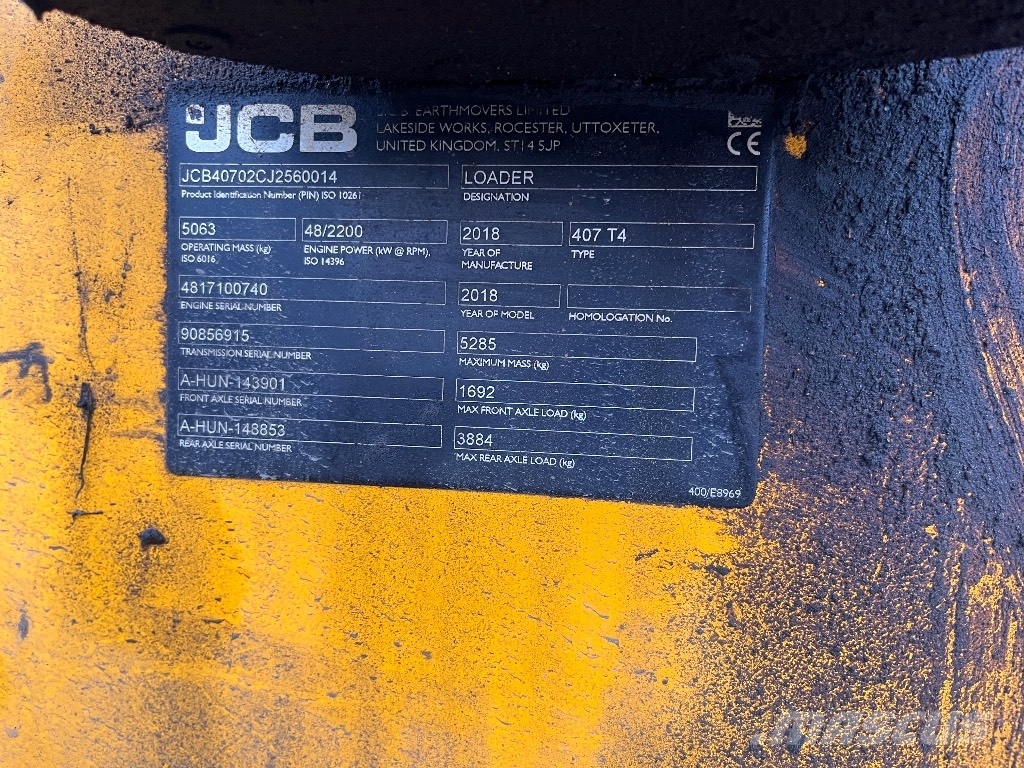 JCB 407 / Huippu varusteet, 35km/h, Rasvari Колесни товарачи