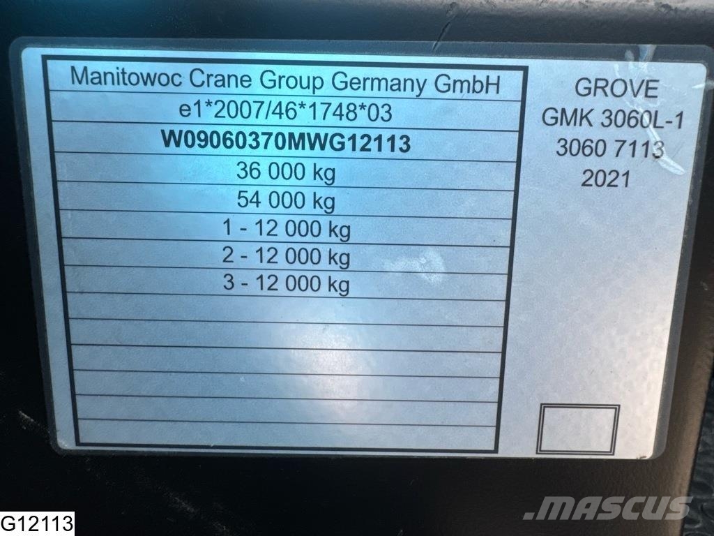 Grove GMK3060L-1 6x6, 60.000 kg, 48 m Otras máquinas de elevación