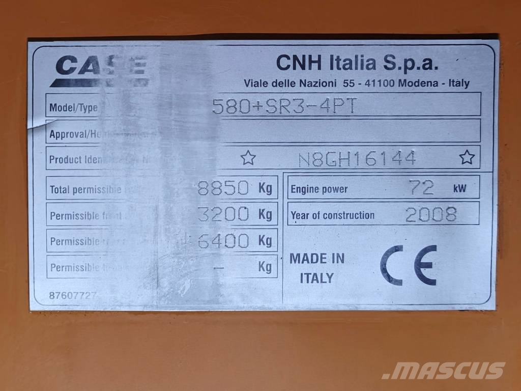CASE 580+SR-4PT Εκσκαφείς Φορτωτές τύπου JCB