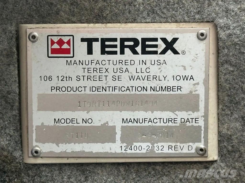Terex RT110 QUADSTAR ROUGH TERRAIN CRANE + JIB + 2x LIER Gru per terreni difficili