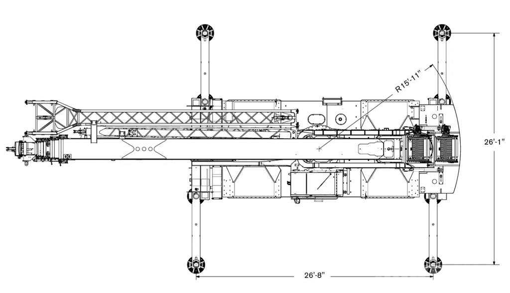 Terex RT110 QUADSTAR ROUGH TERRAIN CRANE + JIB + 2x LIER Gru per terreni difficili