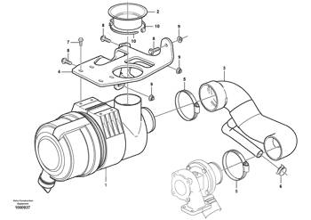 Volvo - Furtun filtru aer - 11888782 Двигатели