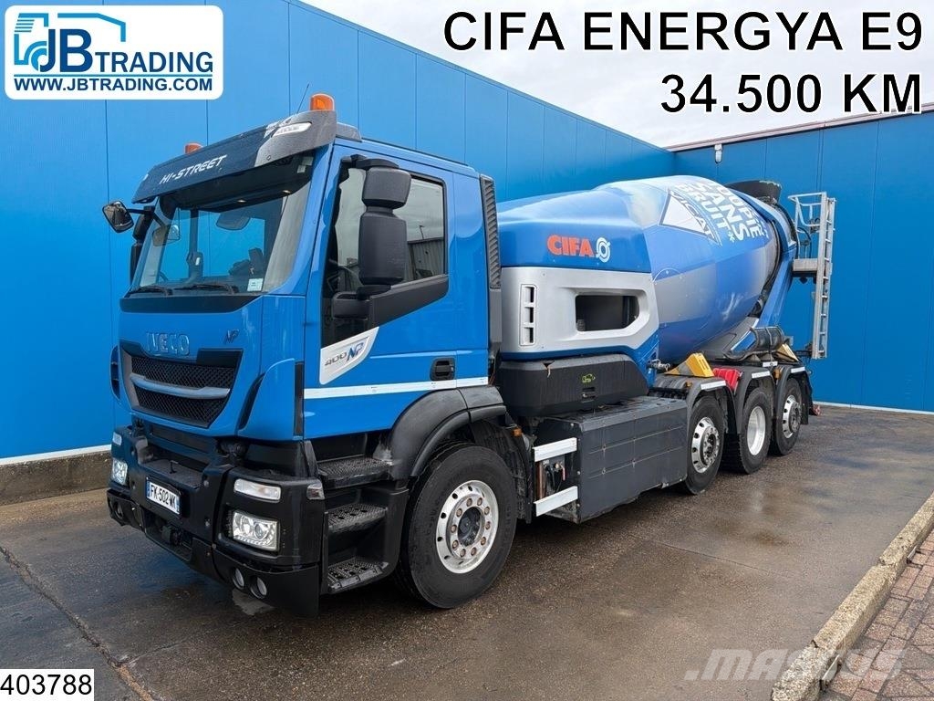 Iveco Stralis 400 CNG 8X2, EURO 6, CNG, CIFA 9m3, Electr Concrete trucks