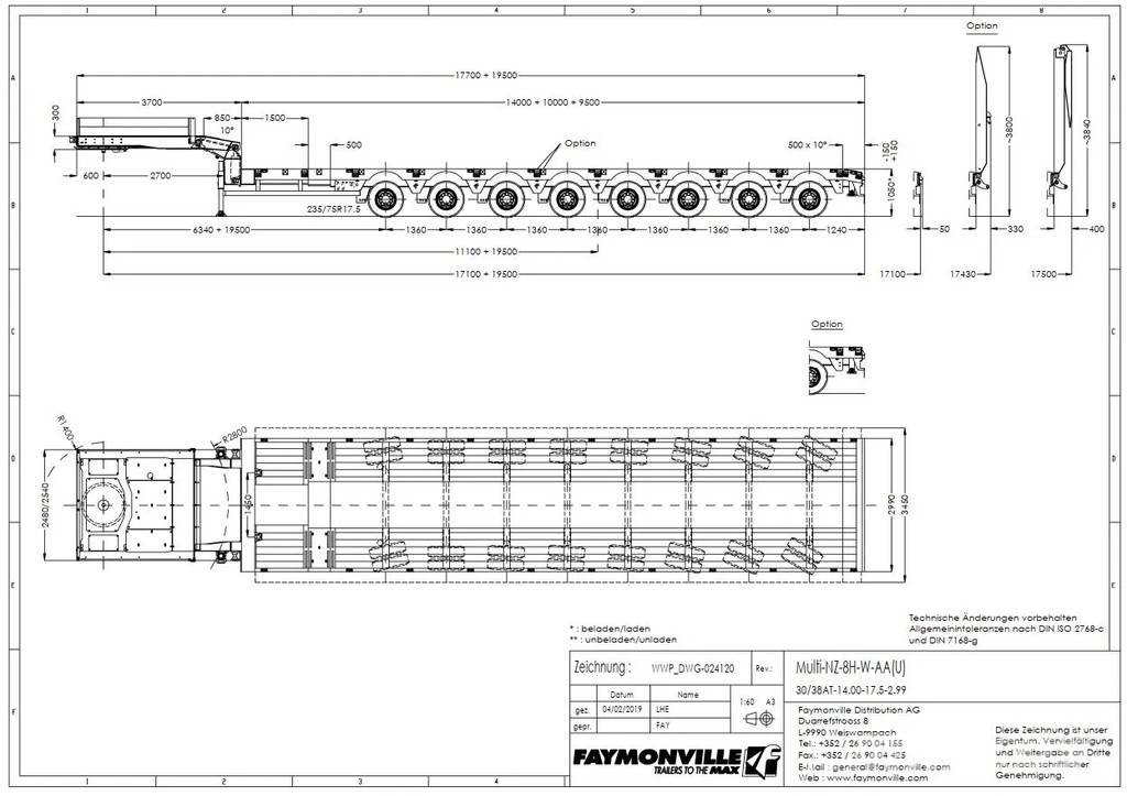 Faymonville MultiMax F-S48-1AAA Nisko-utovarne poluprikolice