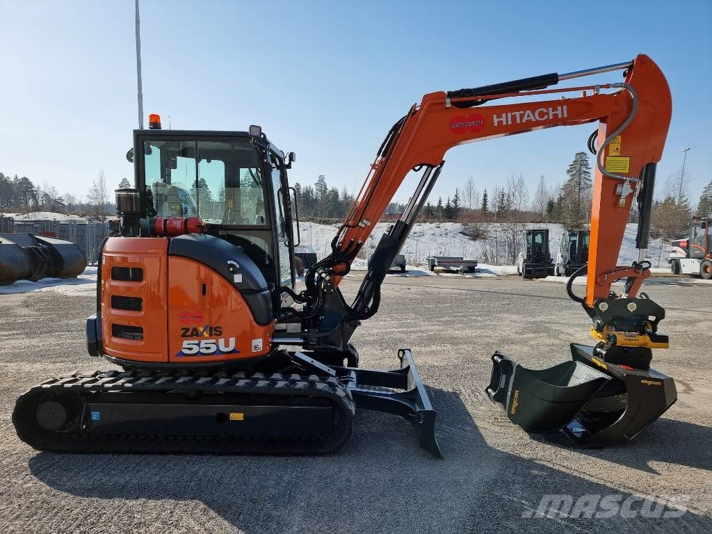 Hitachi ZX 55 U, Koko Suomi, 芬蘭- 小型挖土機/掘鑿機<7t(小型挖掘機