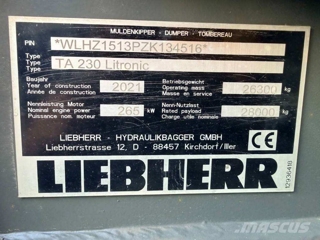 Liebherr TA230 Transportoare articulate