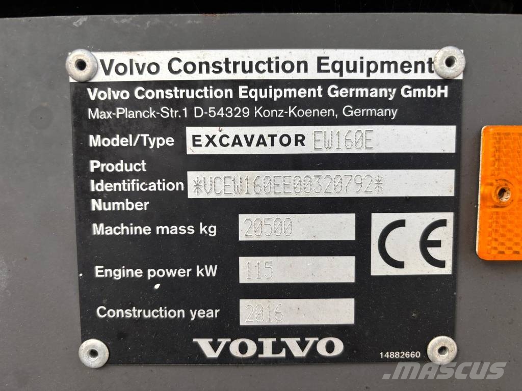 Volvo EW 160 E ELEVATING CAB Waste / industry handlers