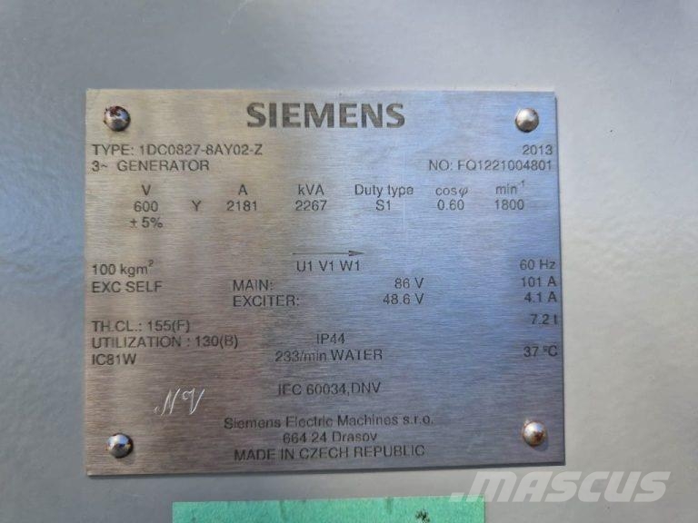Siemens 1DC0827-8AY02-Z Other Generators