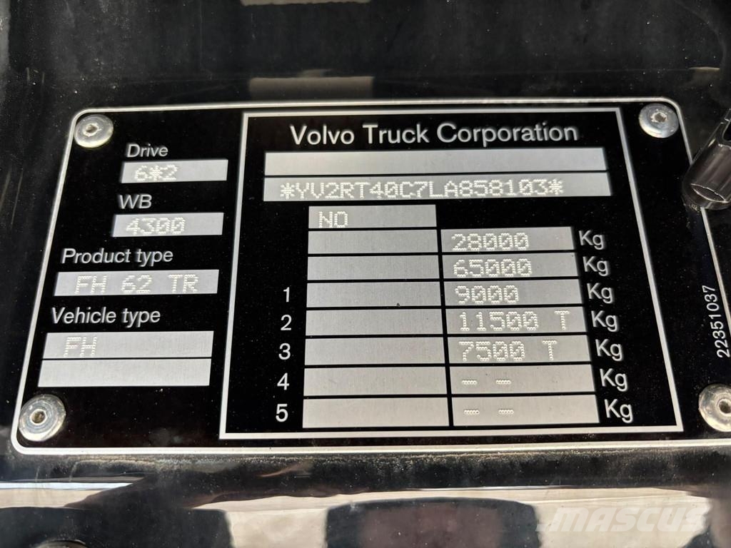 Volvo FH 500 6x2 RETARDER / BOX L=6068 mm Pašizgāzējs