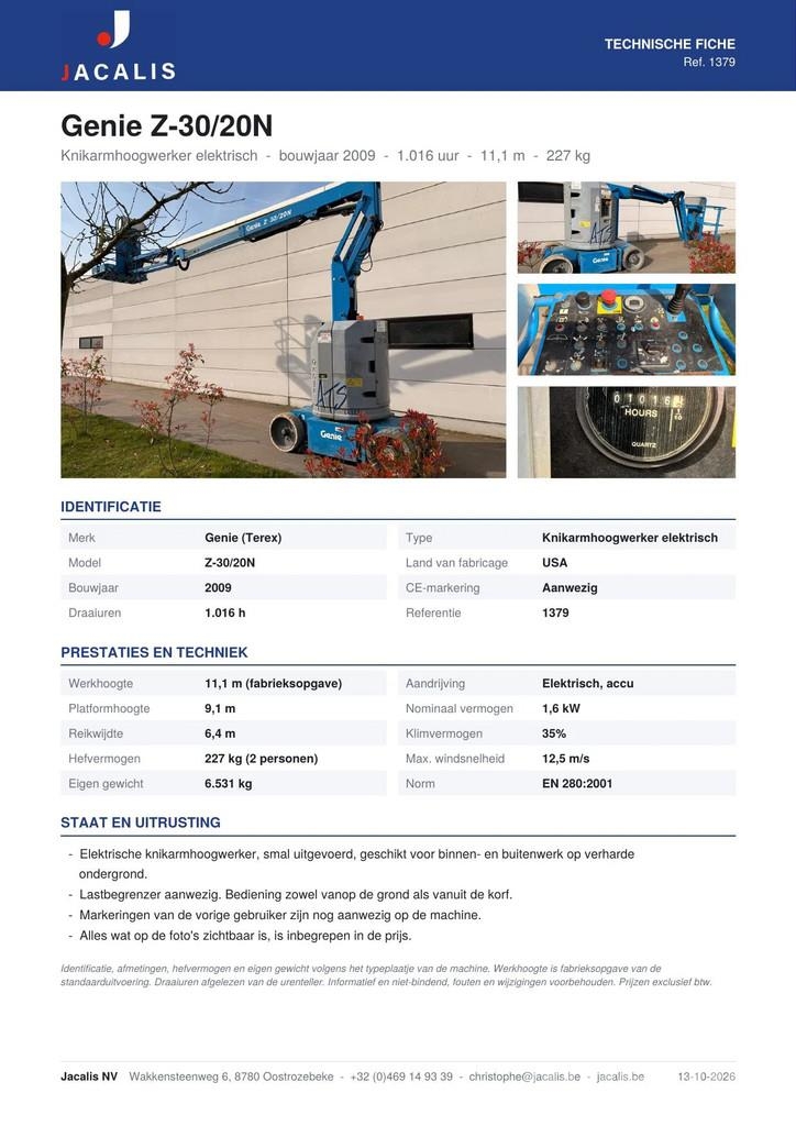 Genie Z-30/20N Zglobne podizne platforme