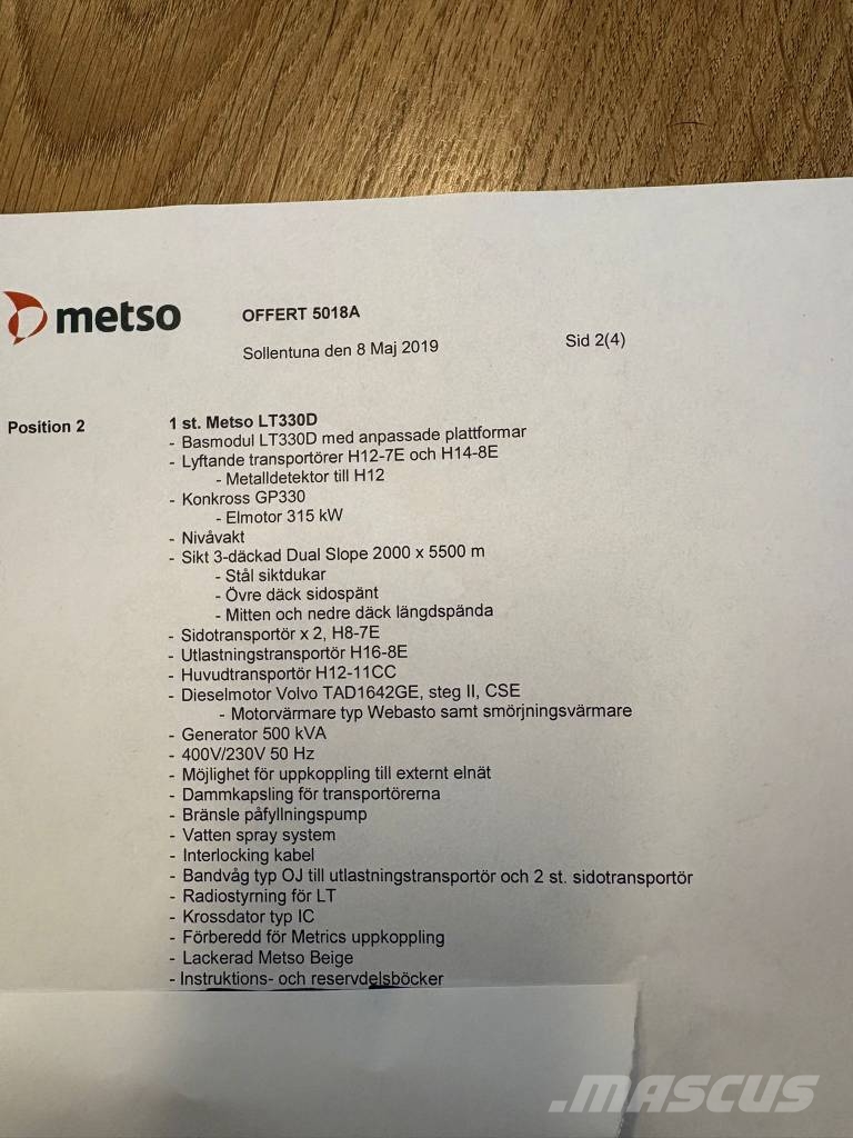 Metso LT 330 D Iseliikuvad purustid