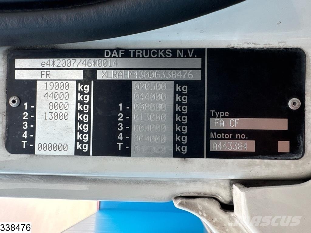 DAF CF 430 EURO 6d, ACC, Retarder Sanduk kamioni
