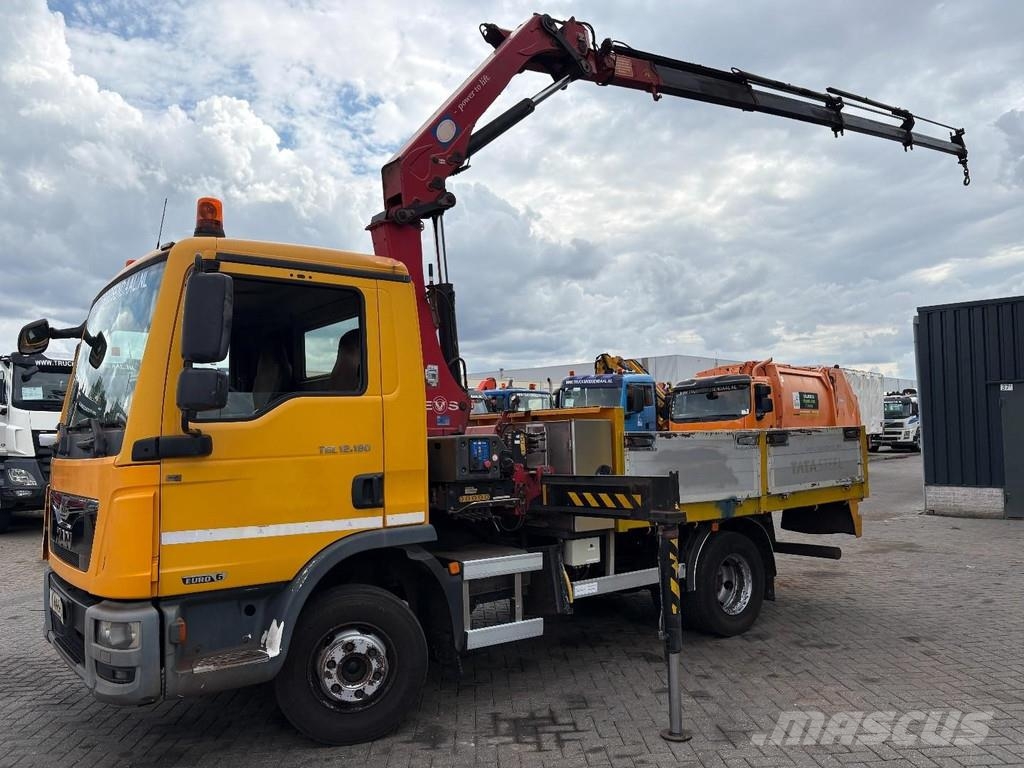 MAN TGL 12,280 + HMF 1120 K-4 + REMOTE + EURO 6 + 4089 Kranen voor alle terreinen