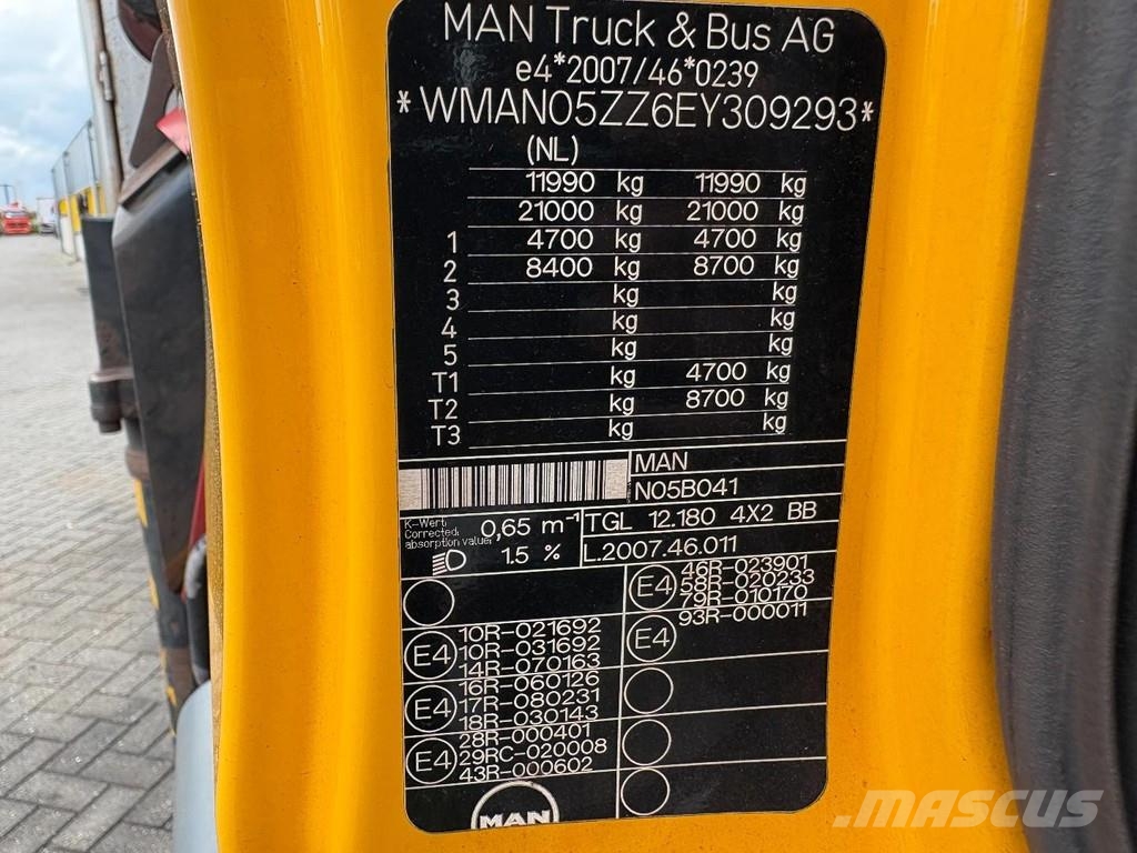 MAN TGL 12,280 + HMF 1120 K-4 + REMOTE + EURO 6 + 4089 Grúas todo terreno